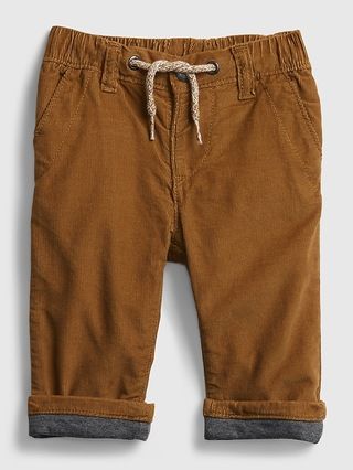 Baby Cord Lined Pull-On Pants | Gap (US)