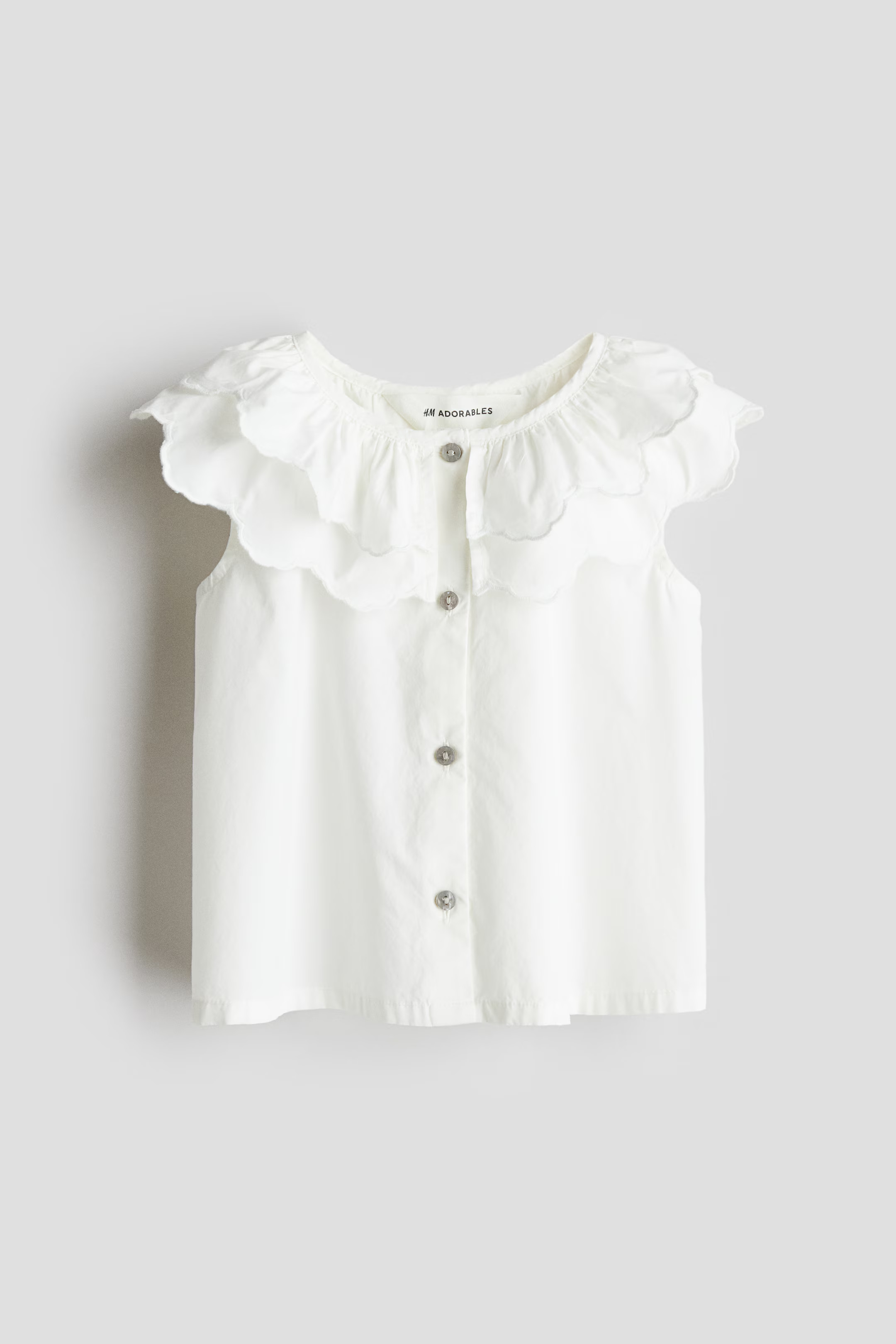 Tiered-Collar Cotton Blouse | H&M (US + CA)
