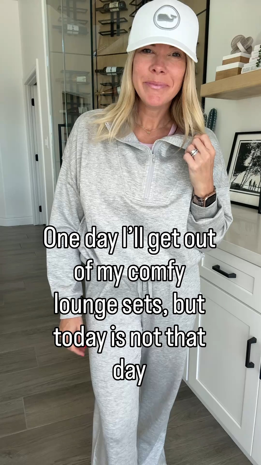 Size small regular length lounge shirt and medium sports bra. Pink Nikes run true to size. I’m in the eight. ￼

#LTKootd #LTKOver40 #LTKmomlife