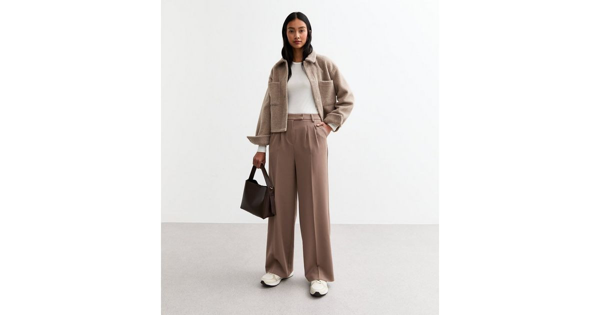 Mink Wide Leg Trousers | New Look | New Look (UK)