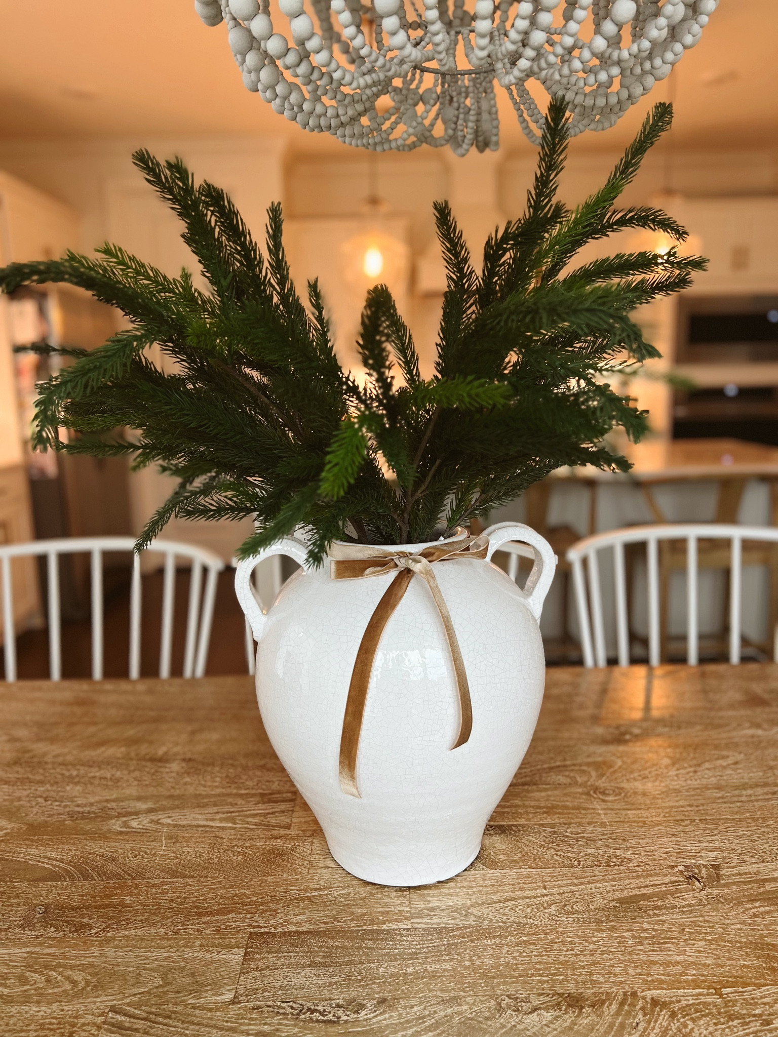 Vase with greenery 

#LTKSeasonal #LTKhome #LTKHoliday