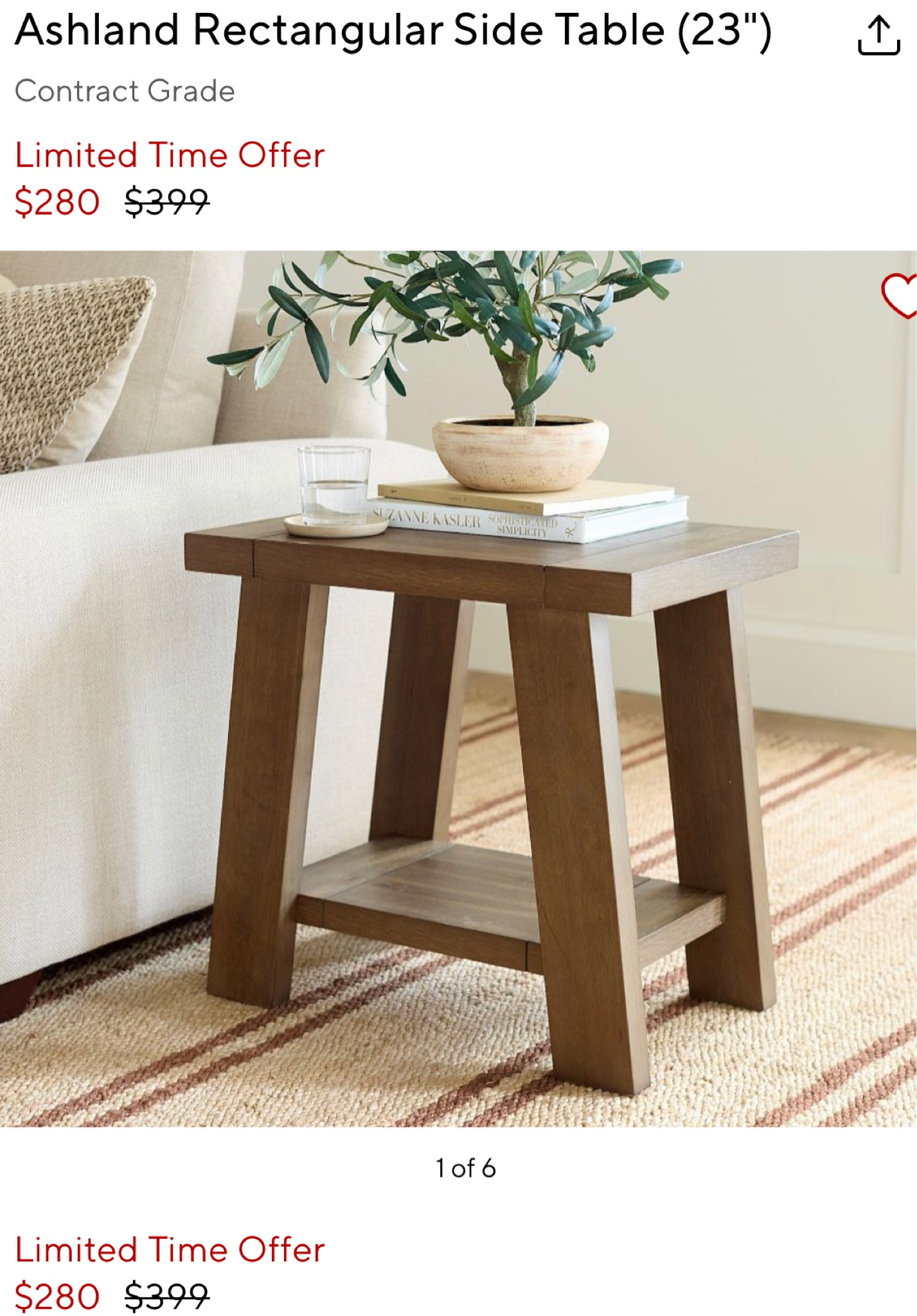 Pottery Barn Ashland Rectangular Side Table (23") 

#LTKFindsUnder50 #LTKOver40 #LTKHome