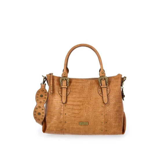 Jessica Simpson Women's Daphne Studded Satchel Handbag, Wheat | Walmart (US)