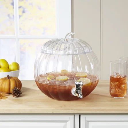 Glass Pumpkin Beverage Dispenser | Wayfair North America
