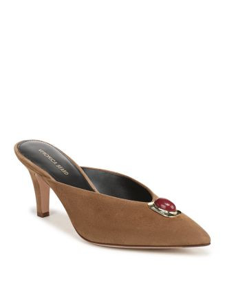 Women's Rochelle Cabochon Suede High Heel Mules | Bloomingdale's (US)