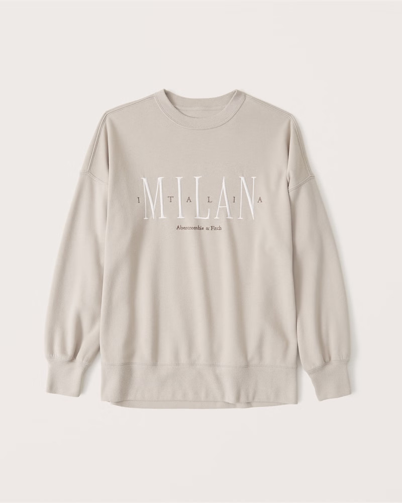 Seasonal City Logo Crew Sweatshirt | Abercrombie & Fitch (US)