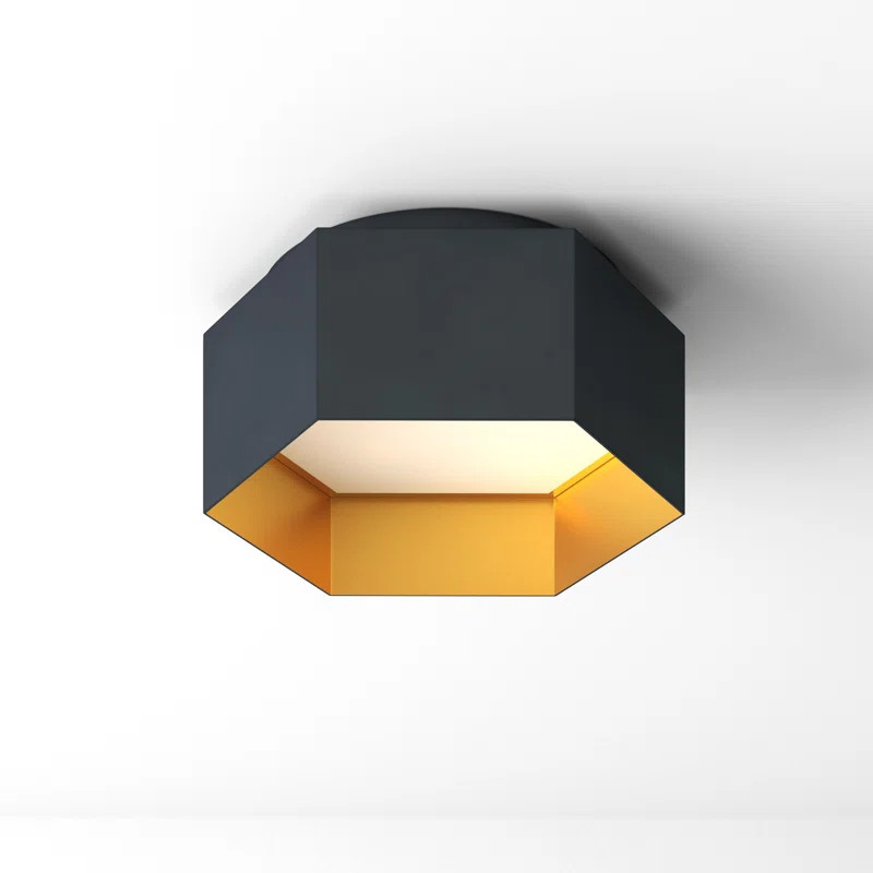 Creola 1 - Light 16" Simple Geometric LED Flush Mount | Wayfair North America