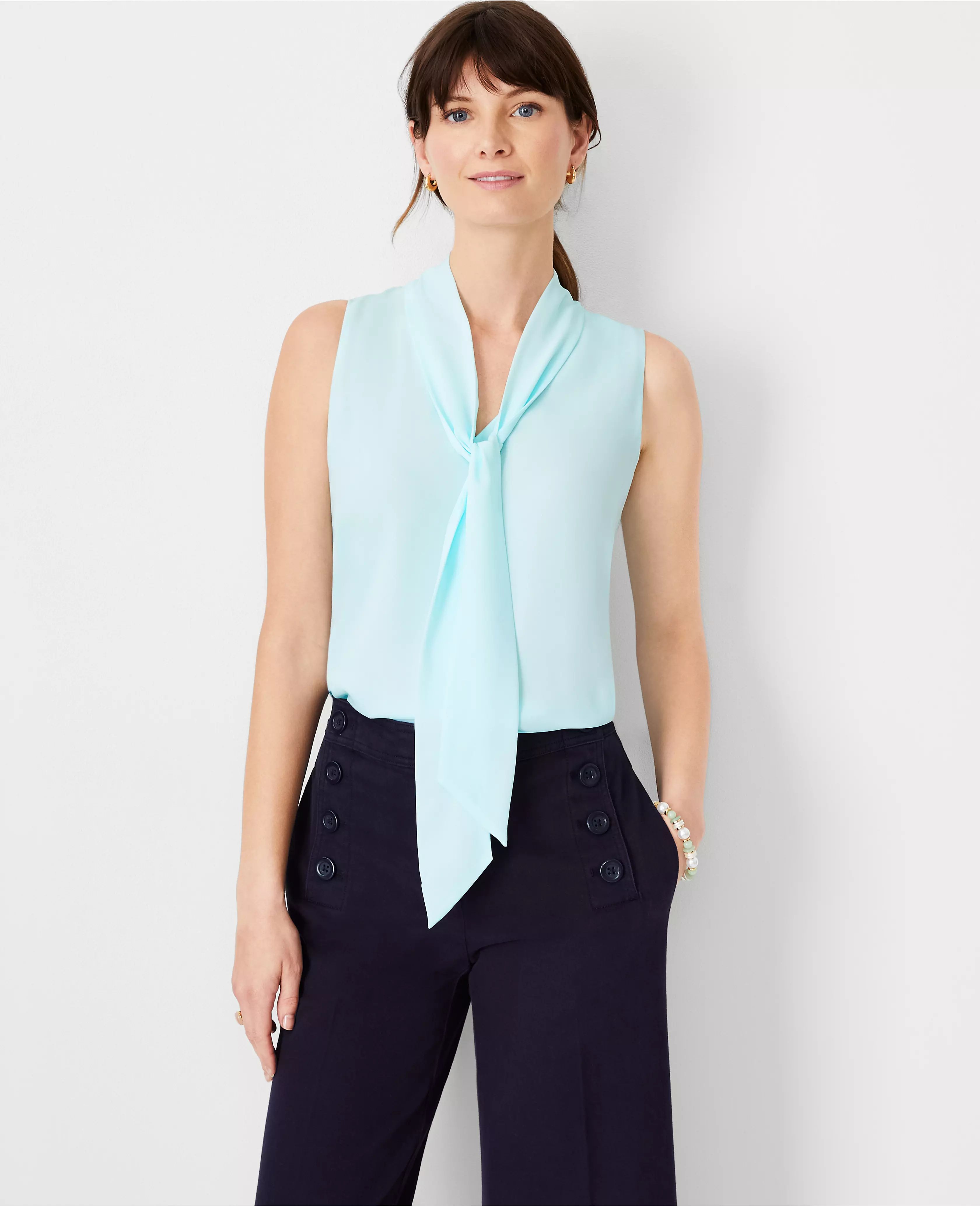 Bow Neck Shell | Ann Taylor (US)