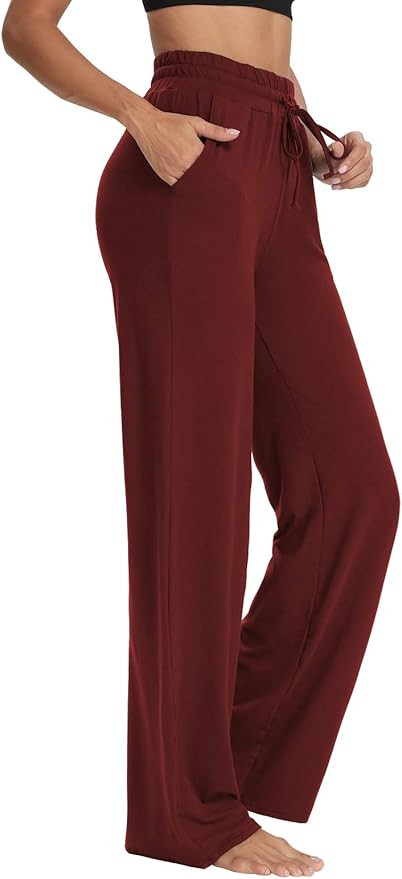 Sarin Mathews Womens Yoga Sweatpants Wide Leg High Waisted Lounge Pajamas Pants Comfy Workout Loo... | Amazon (US)