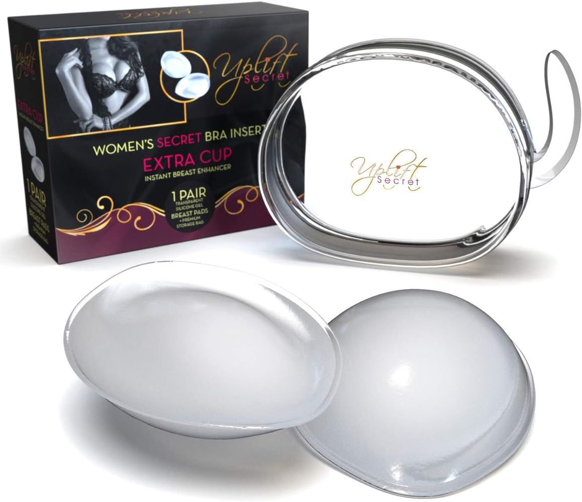 Uplift Secret Silicone Bra Inserts - Clear Gel Push Up Breast Pads - Bra Padding Bust Enhancer | Amazon (US)