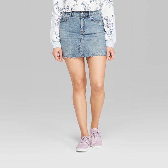 Women's High-Rise Denim Mini Skirt - Wild Fable™ | Target