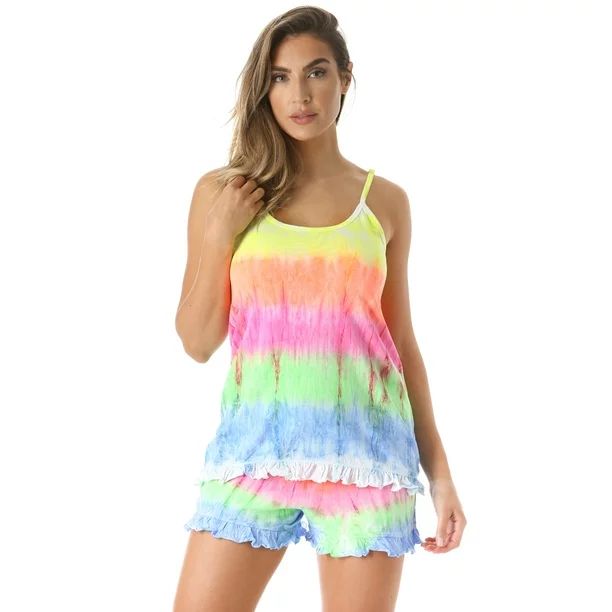 Just Love Women Sleepwear / Short Sets / Woman Pajamas (Tie Dye Rainbow, X-large) | Walmart (US)