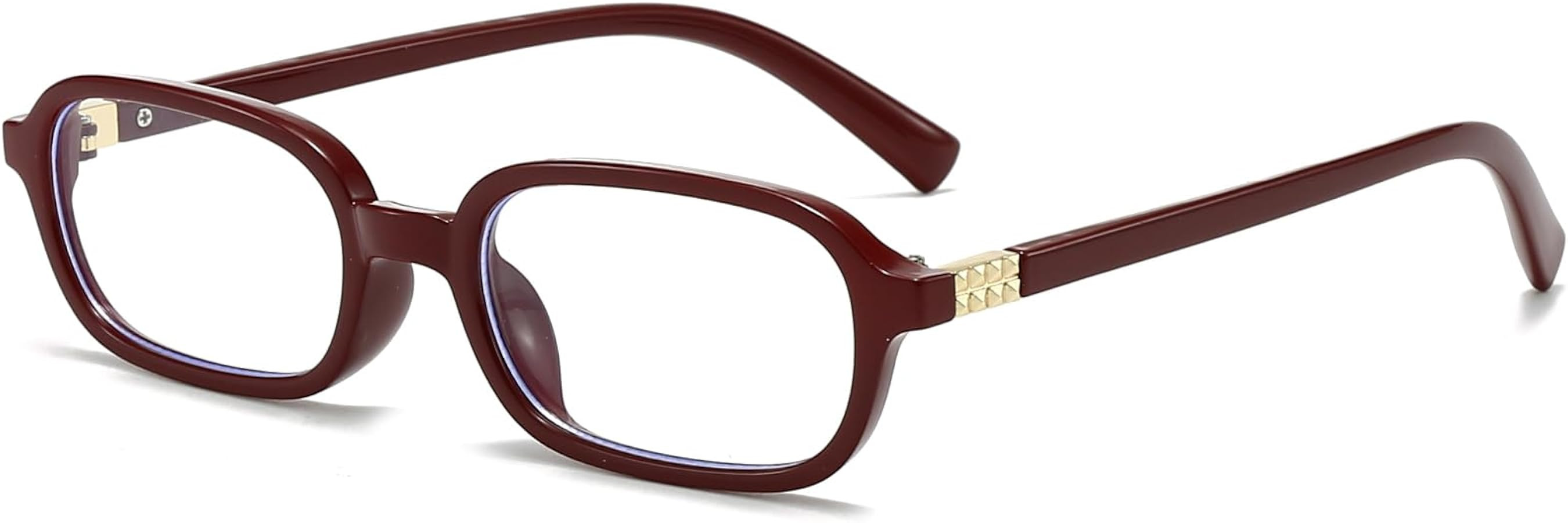 Retro Rectangle Glasses for Women Men Small Square Blue Light Blocking Glasses Vintage Eyeglasses | Amazon (US)