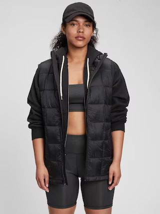 100% Recycled Nylon Relaxed Lightweight Puffer Vest | Gap (US)