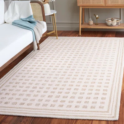 Ramm 604 Checkered Area Rug In Ivory / Beige | Wayfair Professional