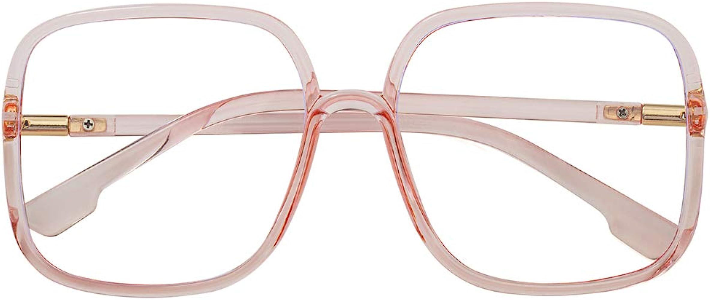 BIGGY Oversized Square Blue Light Blocking Glasses - Ultralight Fashion Nerd Frames for Women Men | Amazon (US)