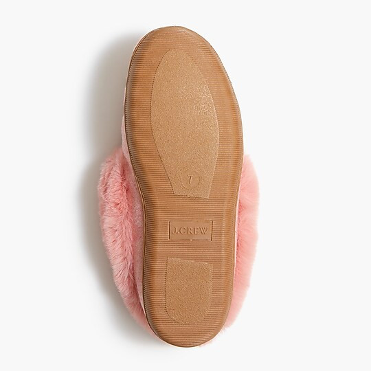 Factory: Heathered Faux-shearling Moccasin Slippers For Women | J.Crew Factory