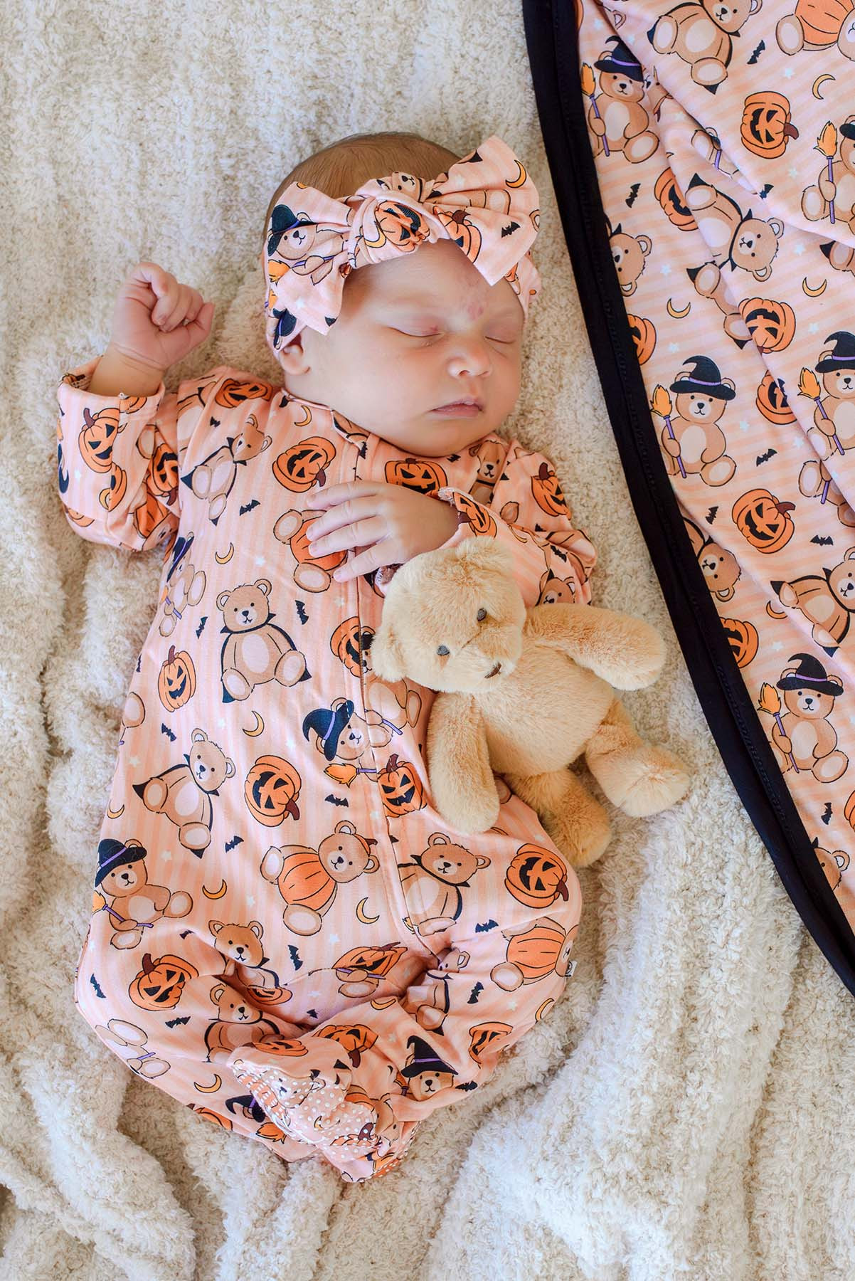 Halloween Two-Piece Bamboo Pajama Set | Beary Scary | Caden Lane