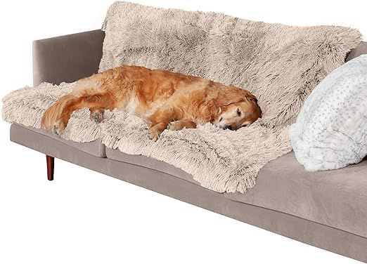 Furhaven Waterproof Throw Blanket for Dogs & Indoor Cats, Washable - Shaggy Plush Calming Long Fa... | Amazon (US)