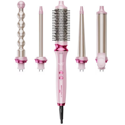 Wavytalk Heatwave Pro 5-in-1 Curling Wand Set, Includes Thermal Brush and 4 Interchangeable Ceramic Barrel for Multiple Styles, Model 350S | Target