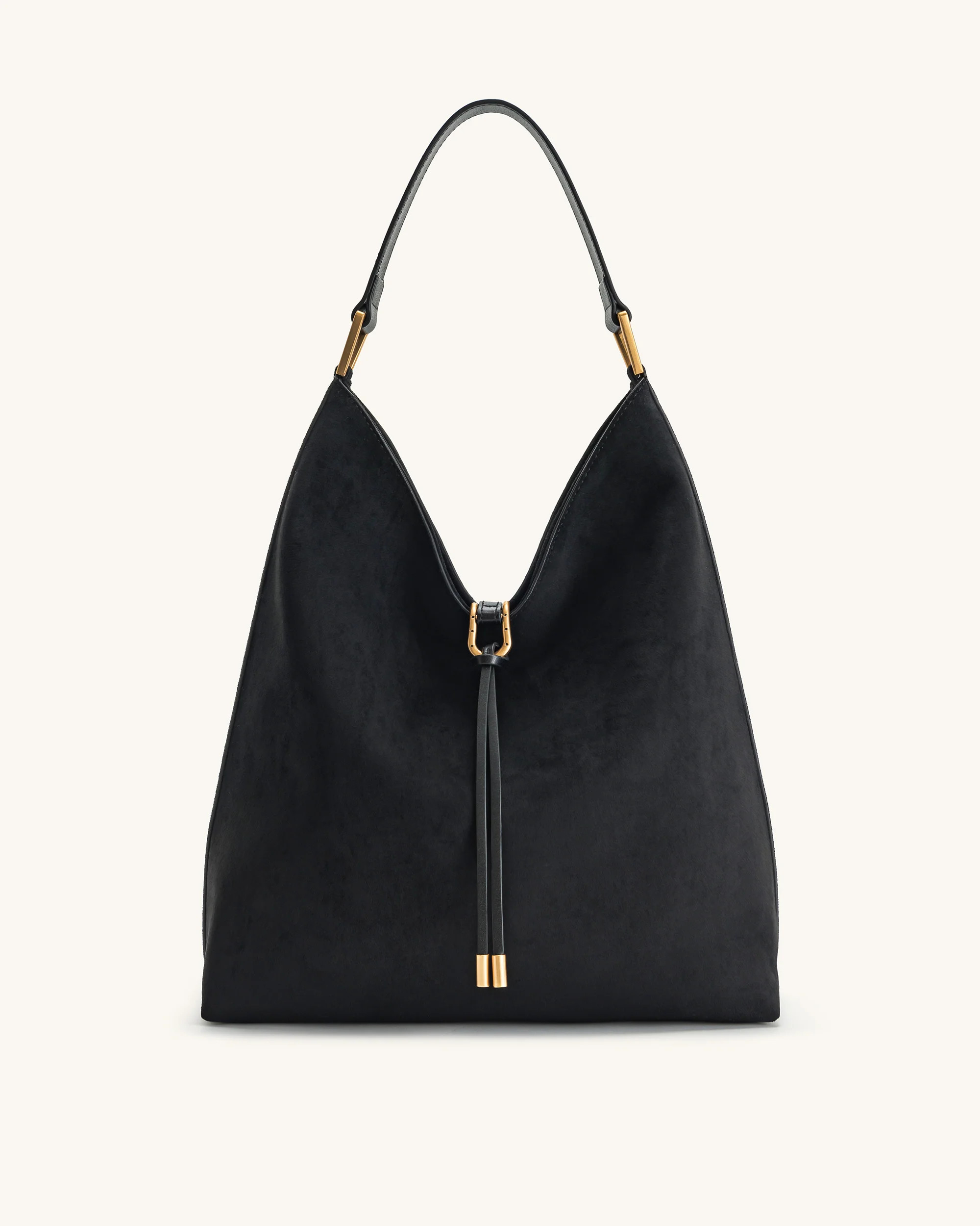 Aria Faux Suede Shoulder Bag - Black | JW PEI US