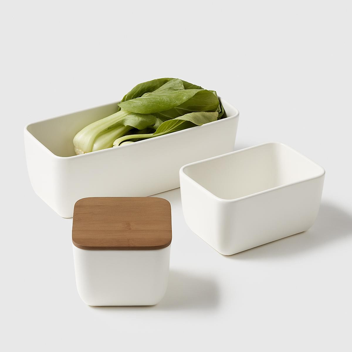 Marie Kondo Ceramic Fridge Bins | The Container Store