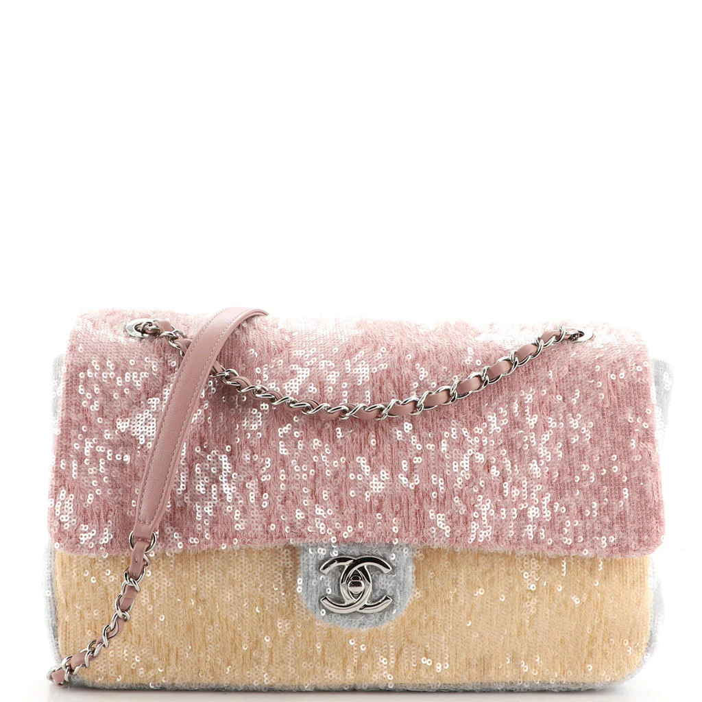 Waterfall CC Flap Bag Sequins Large | Rebag