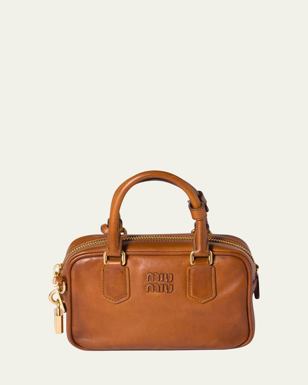 Arcadie Aged Leather Top-Handle Bag | Bergdorf Goodman