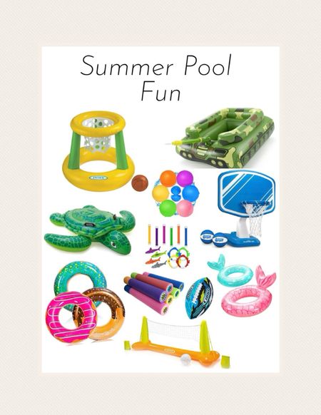 Summer pool toys and activities 

#swim #pooltoys #amazon 

#LTKfamily #LTKSeasonal #LTKswim