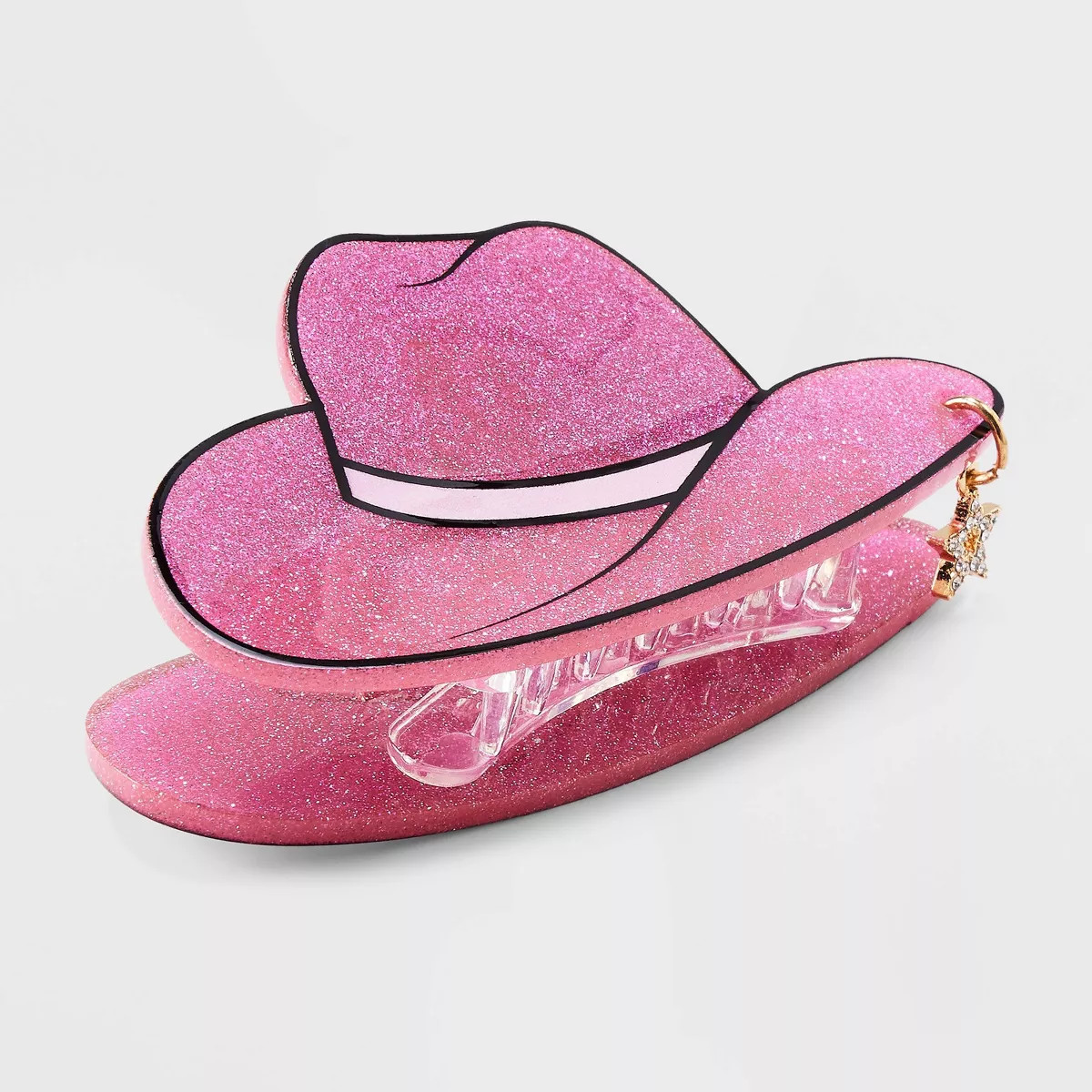 Cowgirl Hat with Star Charm Claw Hair Clip - Wild Fable™ Pink | Target