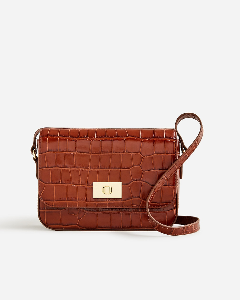 Edie bag in Italian croc-embossed leather | J. Crew US