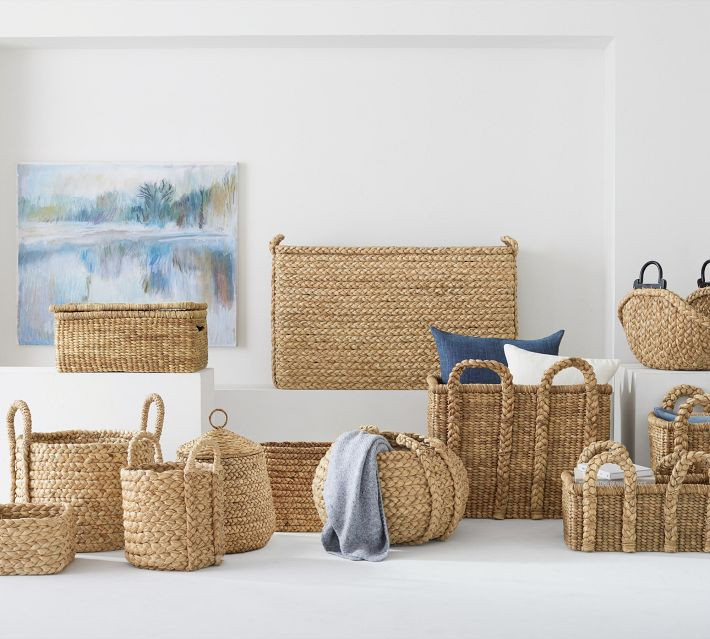 Beachcomber Low Rectangular Basket - Natural | Pottery Barn (US)