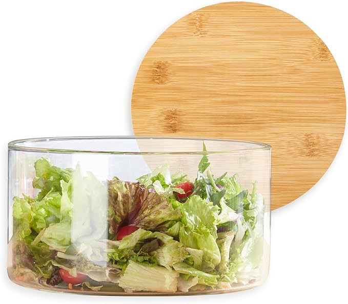 190oz Extra Large Glass Trifle Bowl with Lid, Modern Design Clear Glass Round Dessert Centerpiece... | Amazon (US)