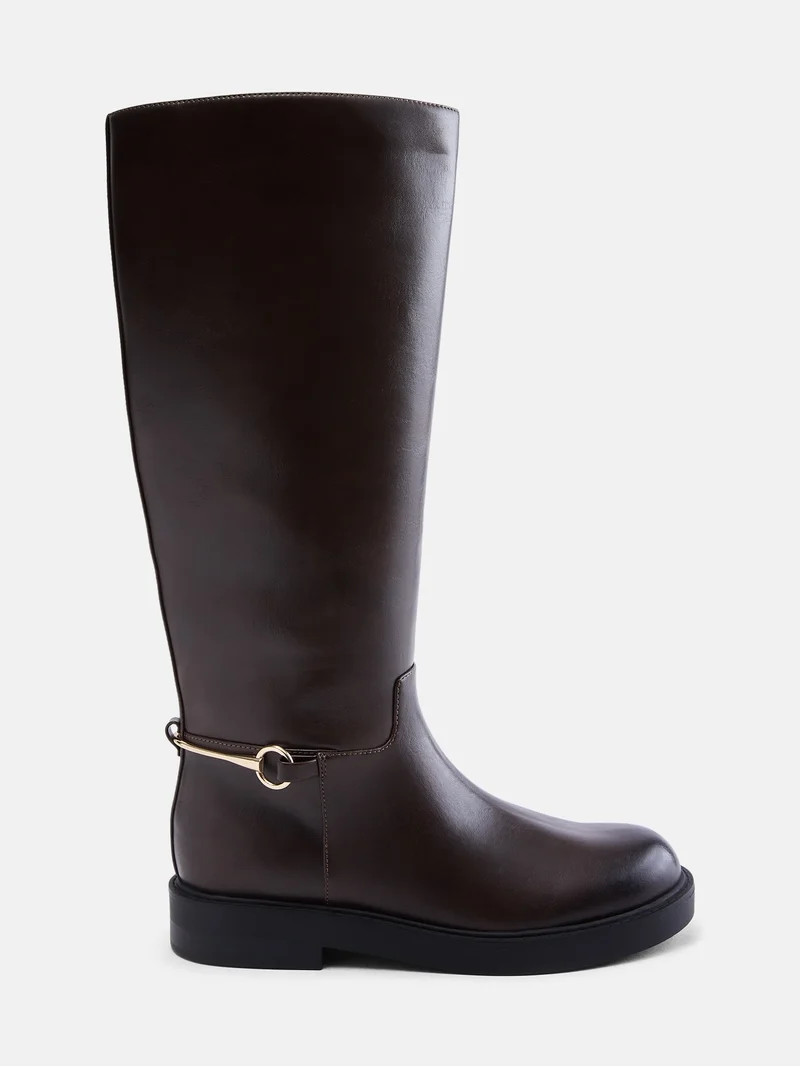 Scenario Women's Tall Faux Leather Riding Boots | Walmart (US)