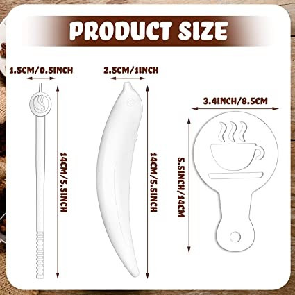 Coffee Carving Pen Portable Electric Latte Art Pen Spice Pen with Stirring ,19 Pieces Coffee Cake... | Amazon (US)