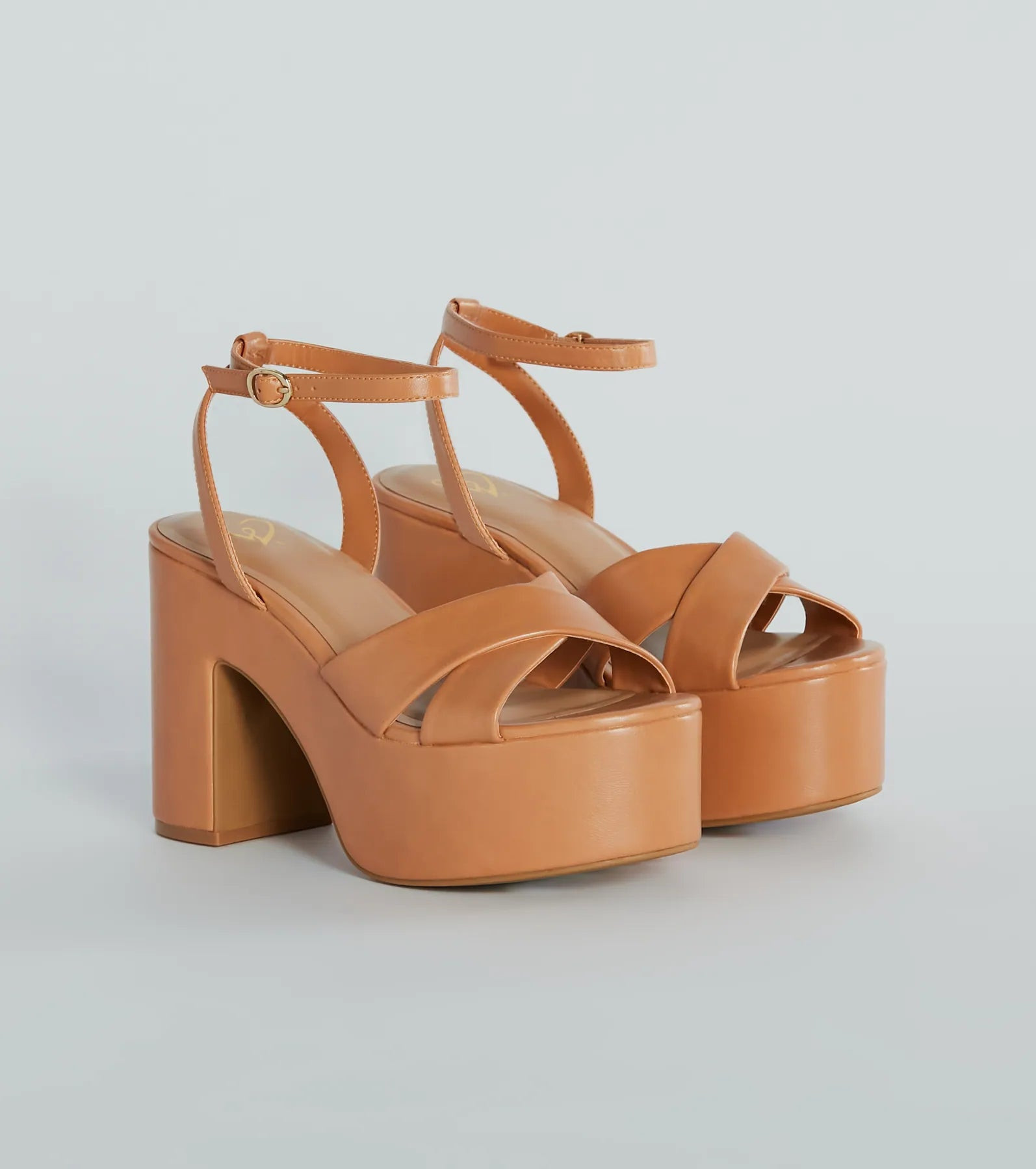Perfect Style Faux Leather Platform Block Heels | Windsor Stores