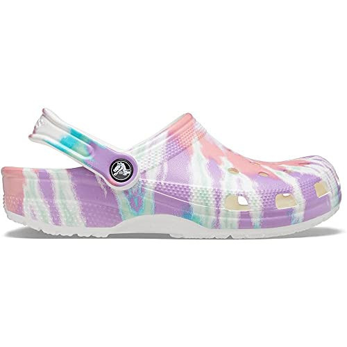Crocs Classic Tie-Dye Graphic Clog Fresco/Multi 1 Men's 2, Women's 4 Medium | Amazon (US)