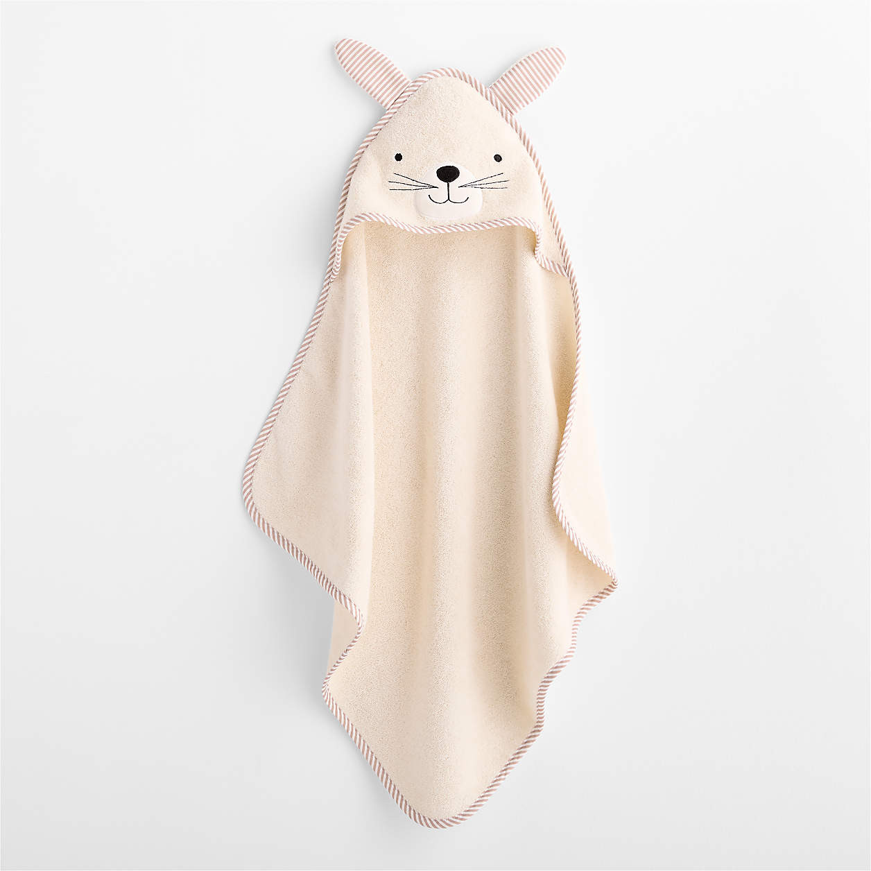 Cuddle Bunny Undyed 100% Organic Cotton Hooded Baby Towel | Crate & Kids | Crate & Barrel