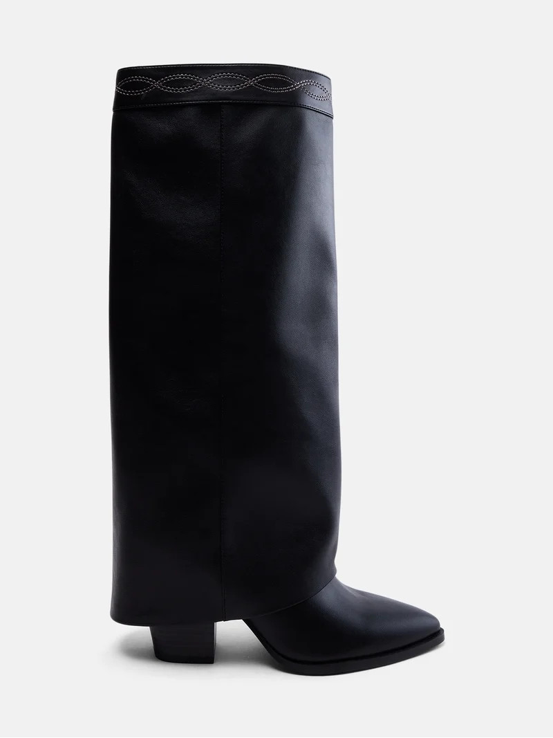 No Boundaries Women's Tall Foldover Cuff Boots | Walmart (US)