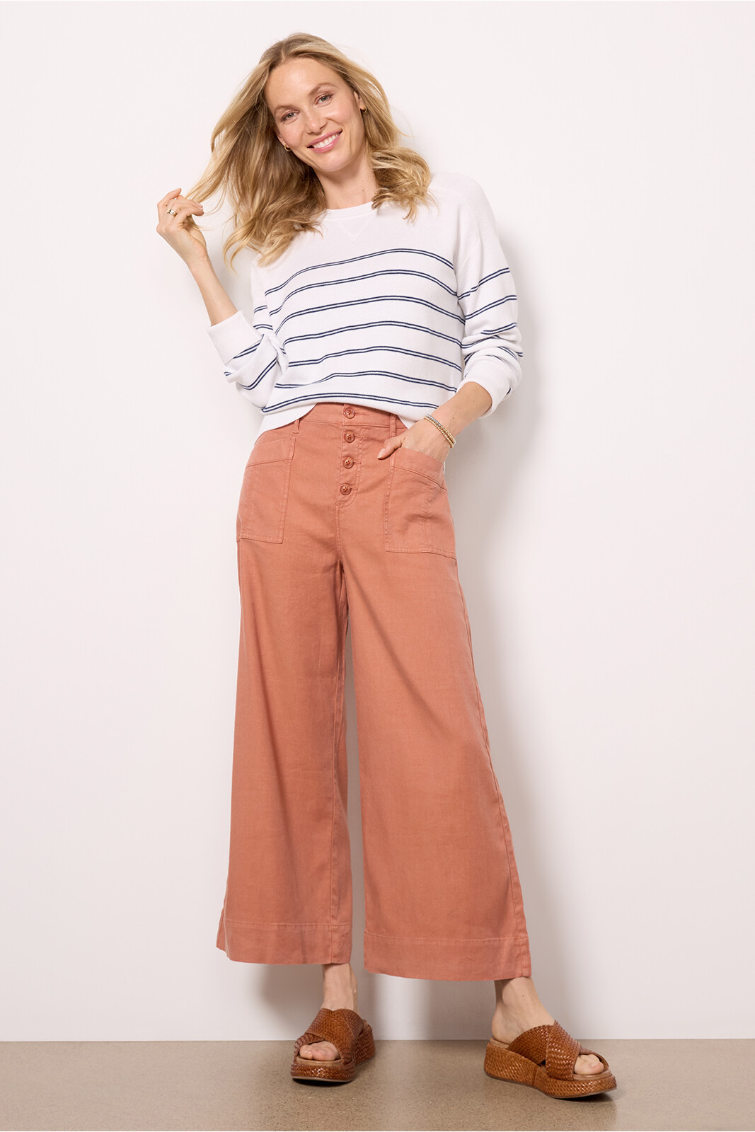 Joelle Wide Leg Pant | Evereve
