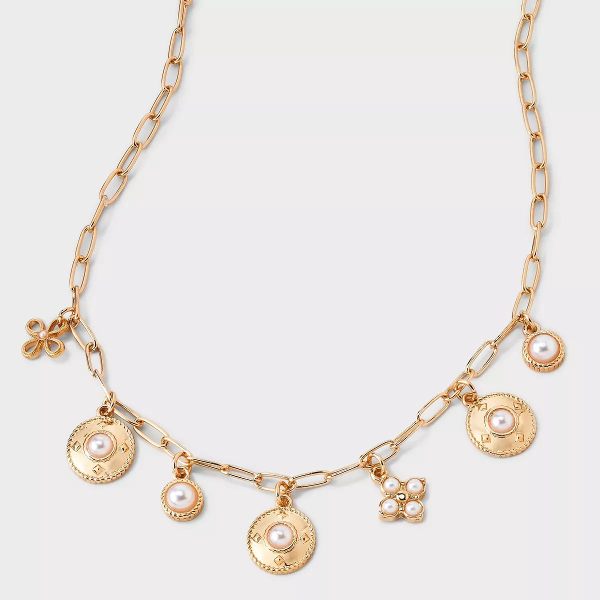 Pearl Charm Necklace - A New Day™ Gold | Target