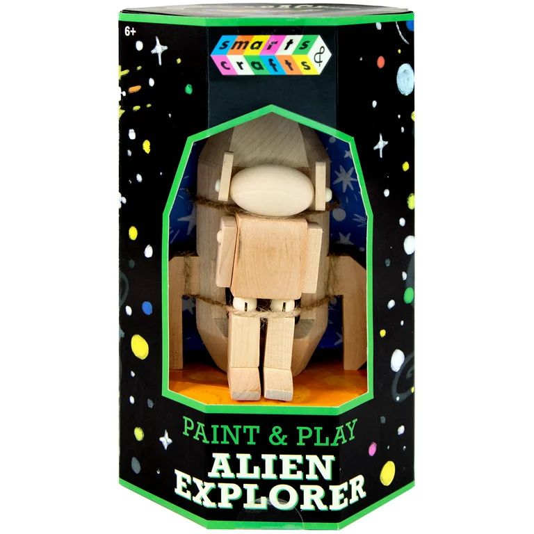 Smarts & Crafts Alien Explorer Painting Craft Kit, 22 Pieces, Unisex, Kids & Teens | Walmart (US)