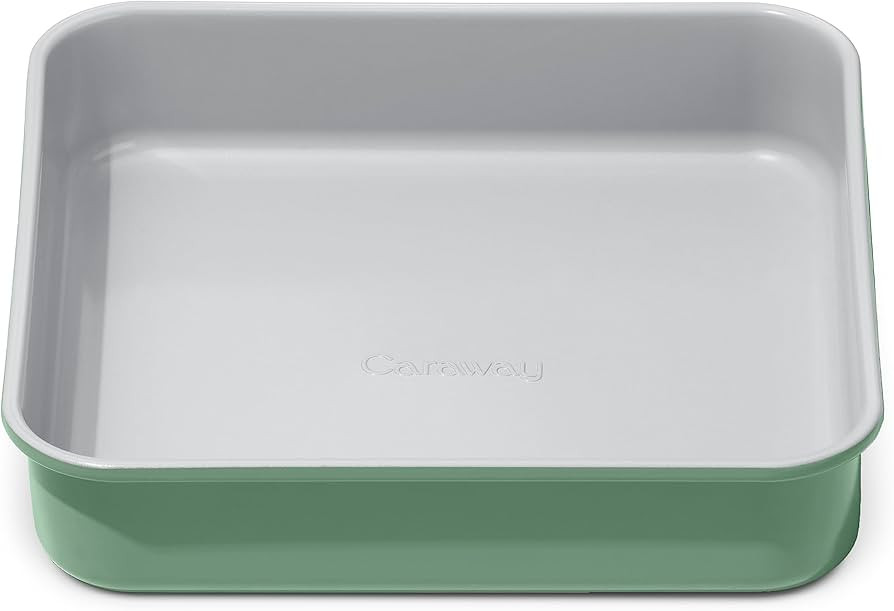 Caraway Non-Stick Ceramic 9” Square Pan - Naturally Slick Ceramic Coating - Non-Toxic, PTFE & P... | Amazon (US)