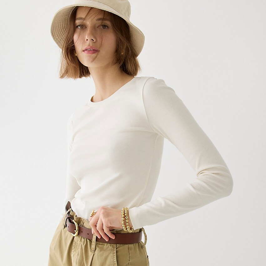Perfect-fit long-sleeve crewneck T-shirt | J. Crew US