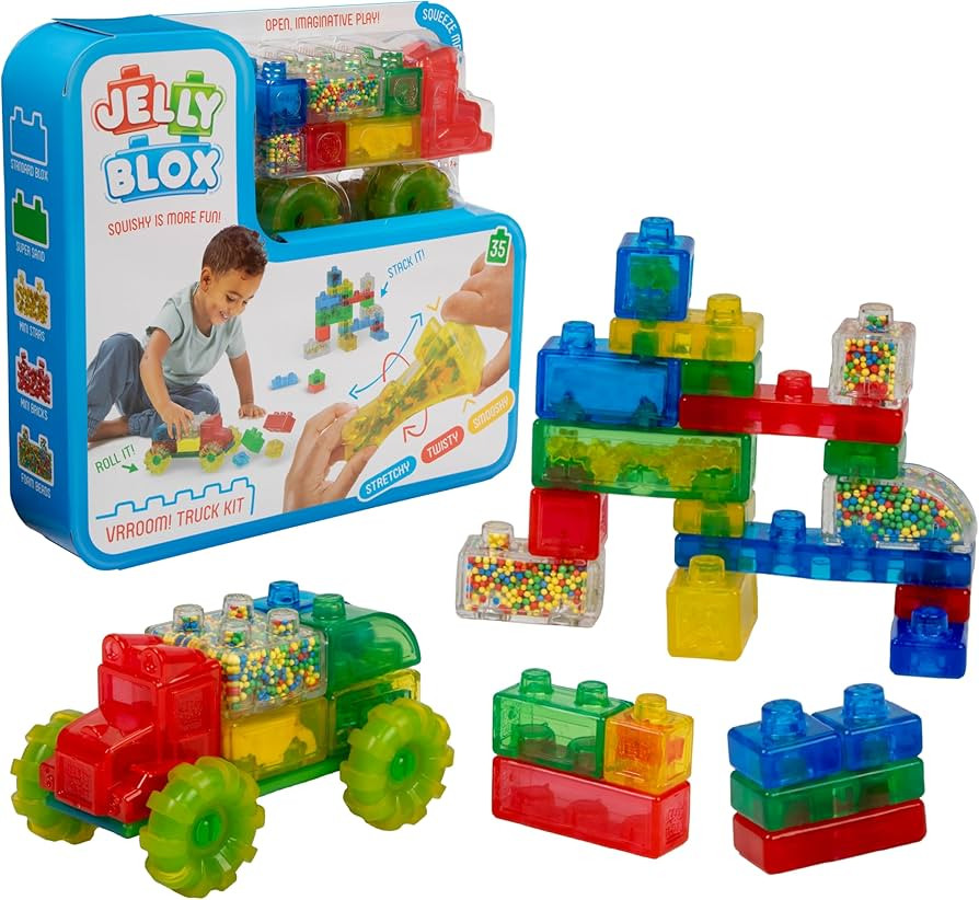 Goliath Jelly Blox Vrroom! Truck Kit | Includes 35 Blocks | Toddler & Preschool Building Blocks K... | Amazon (US)