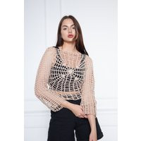 Crochet Spider Web Top, Spiderweb Crop Blouse, Fairycore Top Long Sleeve Crop Top, Mesh | Etsy (US)