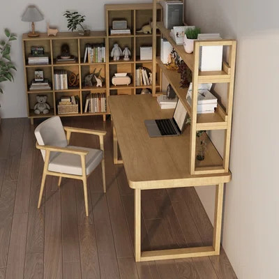 55.12" Burlywood Rectangular Solid Wood Office Sets | Wayfair North America