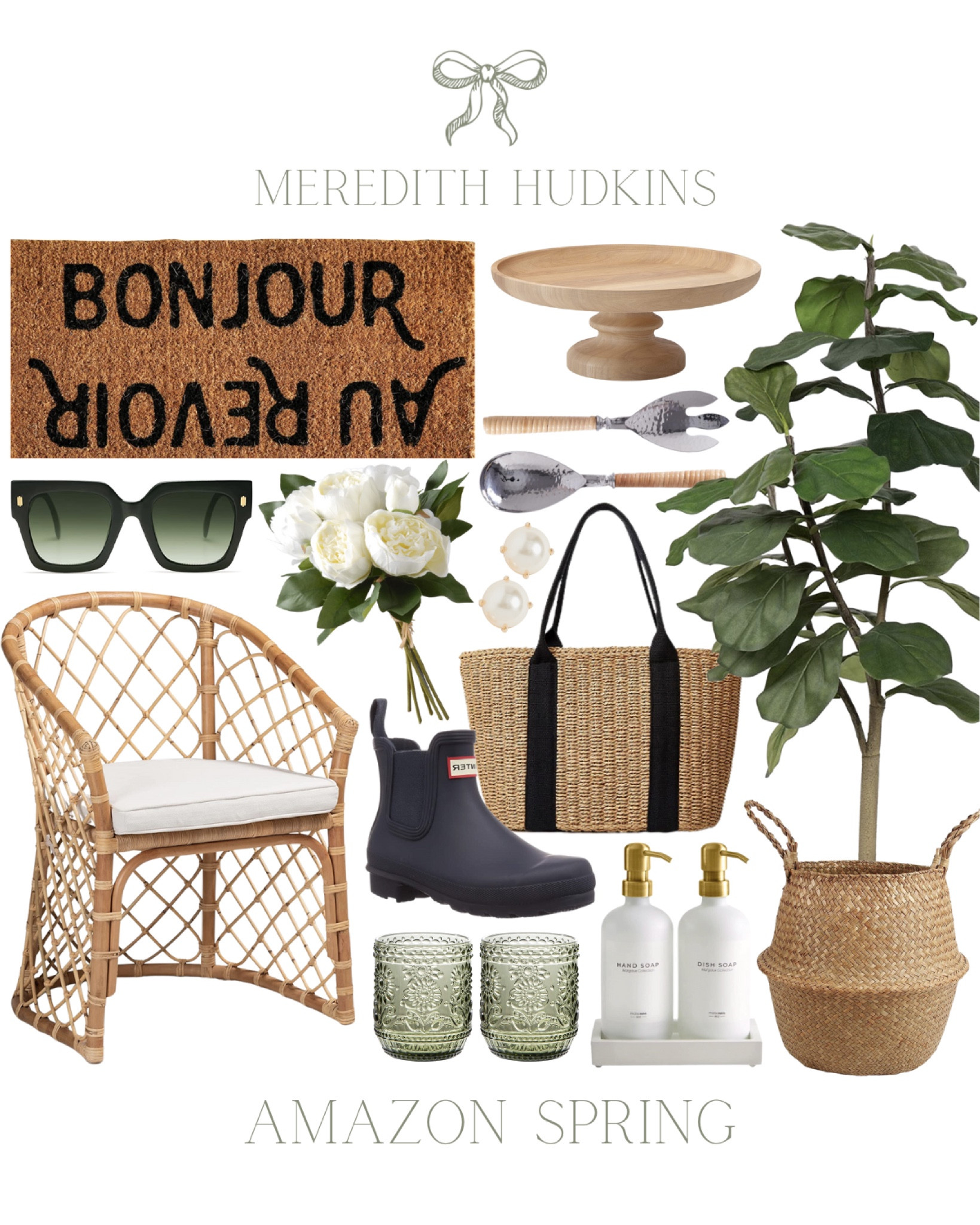 Spring Decor, hunter rain boots, dining chair, woven chair, accent chair, doormat, rattan serving utensils, soap dispenser, would cake stand, woven straw bad, but only fig tree, for florals, glassware, sunglasses, woven basket, seagrass basket, Beach bag, Amazon home, Summer decor, beach bag, so tree, artificial tree, artificial greenery Peony flowers, preppy, classic, timeless, grand millennial

#LTKsalealert #LTKSeasonal #LTKhome