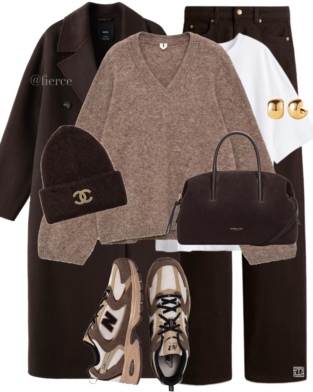 chocolate brown jeans beige jumper chocolate brown wool coat new balance 530 brown beige casual weekend outfit 

 

#LTKuk #LTKwinter #LTKeurope