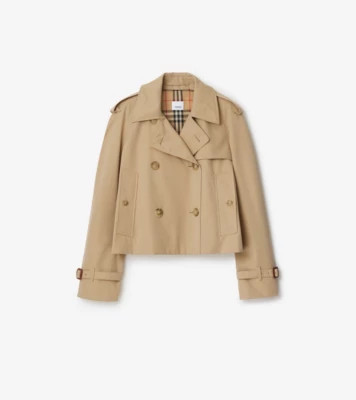 Cropped Gabardine Trench Jacket | Burberry (US)